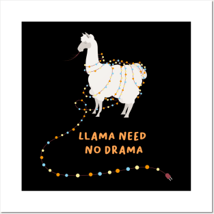 llama need no drama Posters and Art